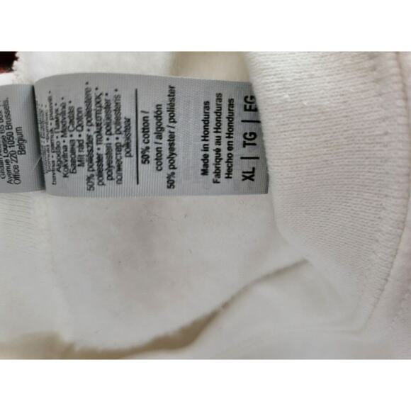 Gildan Heavy Blend Sarcastic Santa Sweatshirt XL Womens White Long Sleeve Crew - Picture 6 of 6